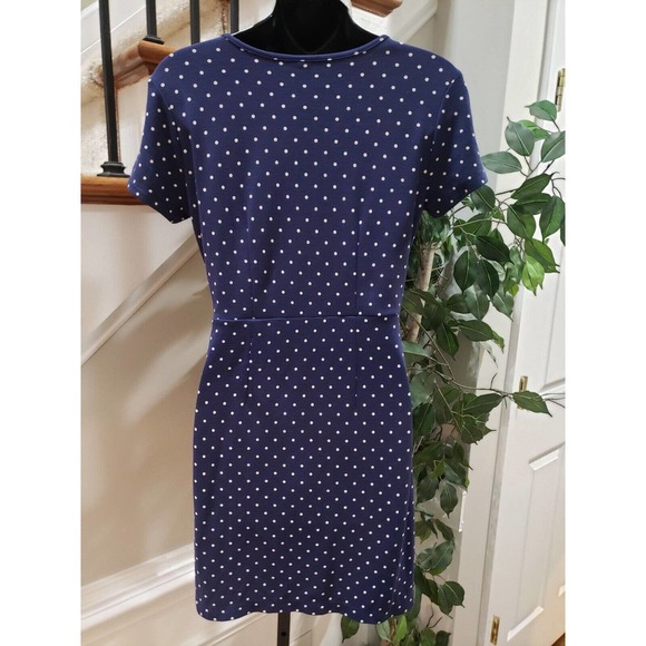 Old Navy Women Blue Polka Dots Round Neck Short Sleeve Knee Length Dress Sz XS P - Picture 6 of 9